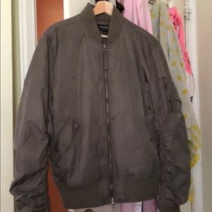 Olive green bomber jacket Pacsun
